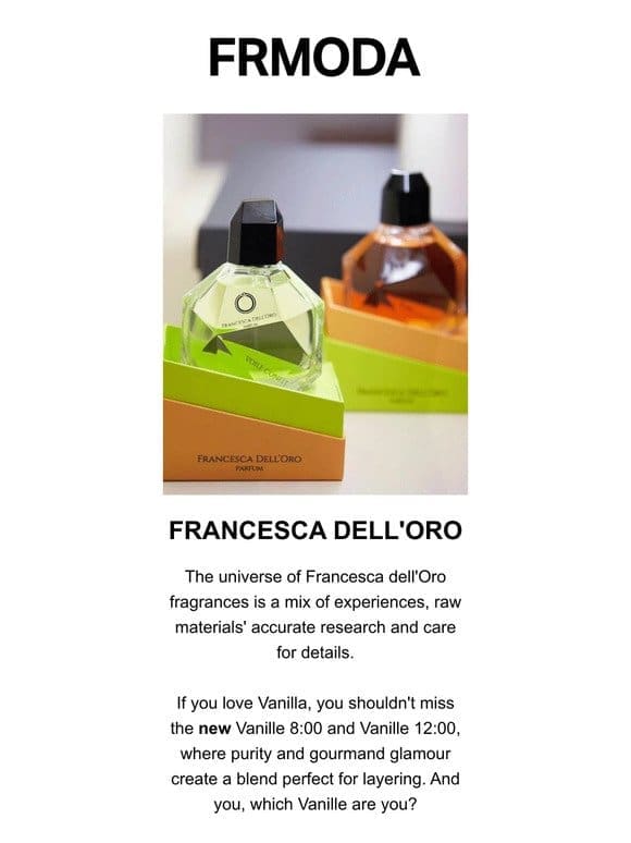 Francesca dell’Oro: Do you love Vanille?