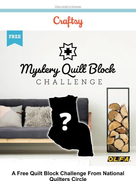 Free Mystery Quilt Block Challenge  ️‍♀️