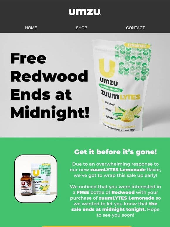 Free Redwood ends at midnight!