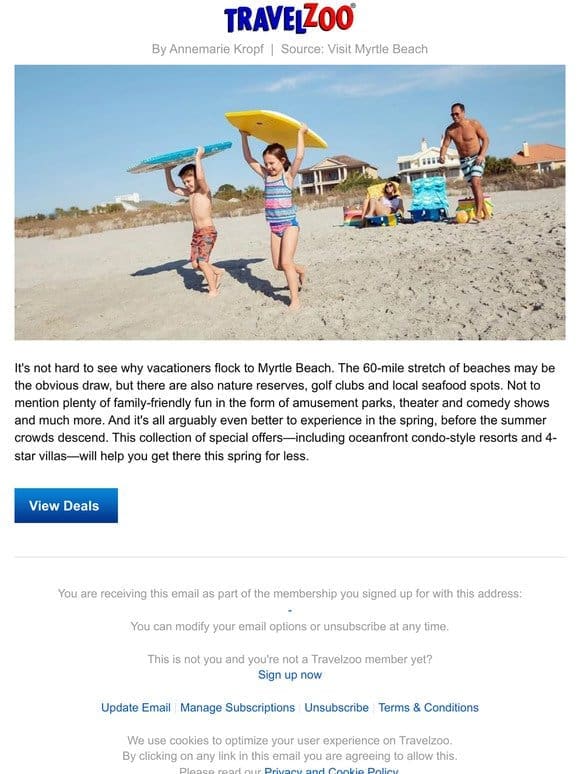 Free nights & discounted stays at Myrtle Beach
