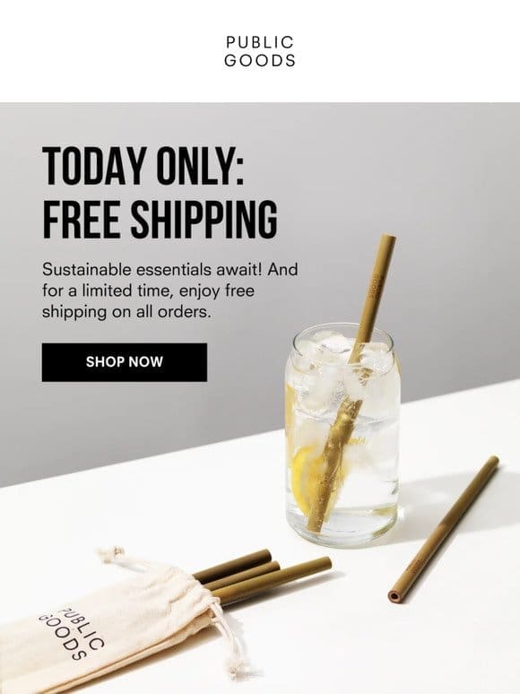 Free shipping， all day long