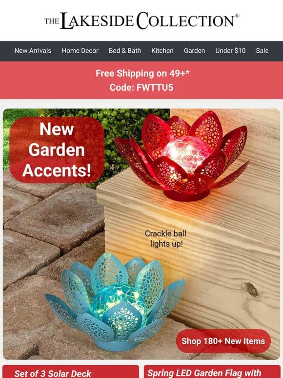Fresh NEW Garden Accents + Free Shipping!