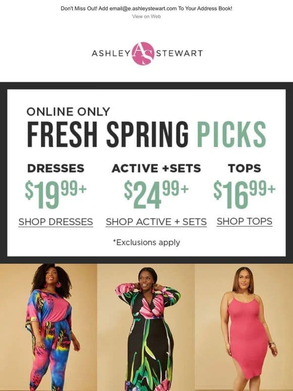 Fresh Spring Deals are ON! $19.99+ Dresses， $24.99+ Sets， and more!