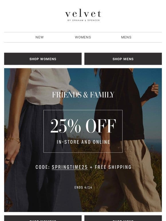 Friends & Family | 25% Off The Linen Collection