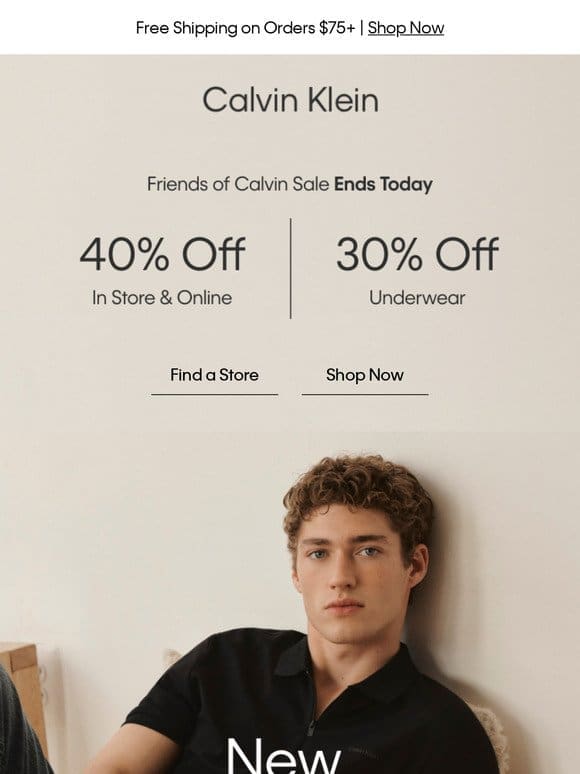 Friends of Calvin Sale Ends Today