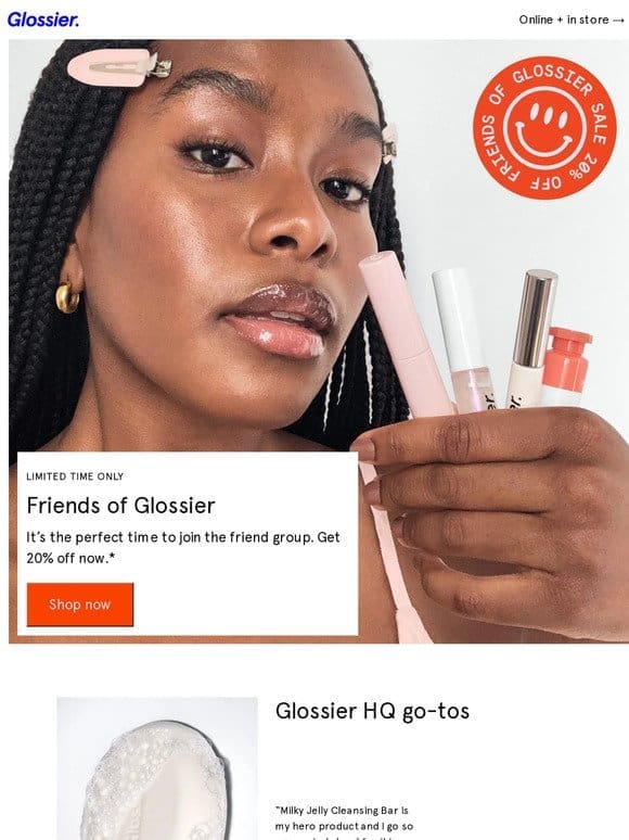 Friends of Glossier sale is here