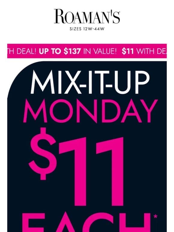 Friend， Beat the Monday blues with our 3 for $33 Deal