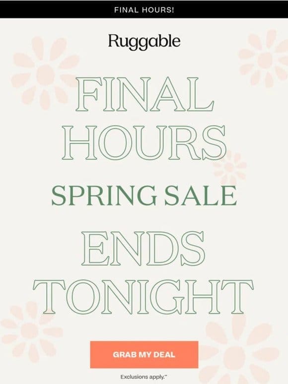 Fwd: Final Hours for Sitewide Savings