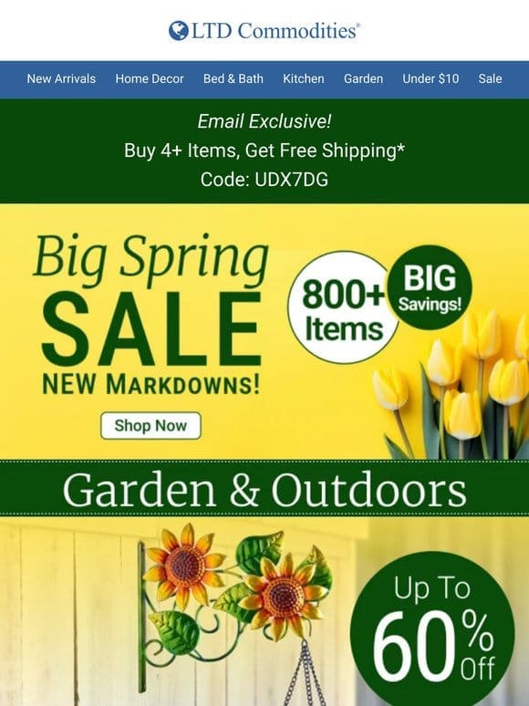 GARDEN SALE TODAY ONLY | 800+ Items!