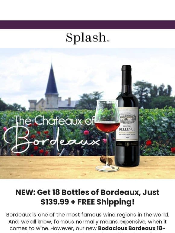 GONE TODAY: $139.99 + FREE Shipping for 18 Bottles of Bordeaux!