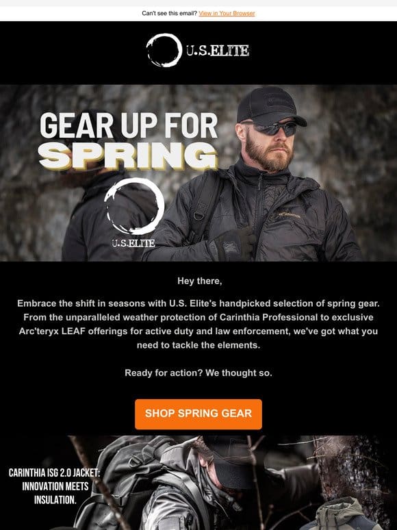 Gear Up for Spring: Elite Essentials Await