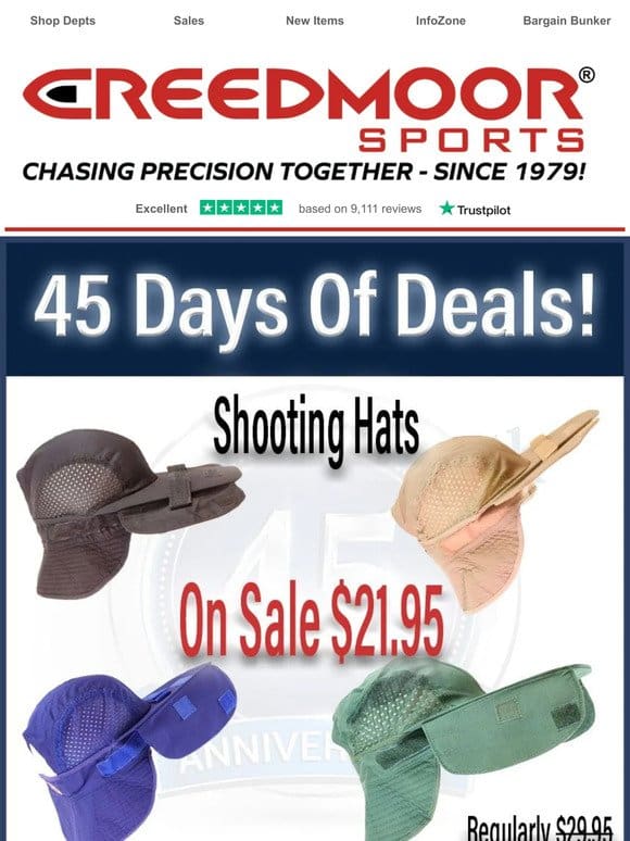 Gear Up in Style with Creedmoor Sports Shooting Hats.