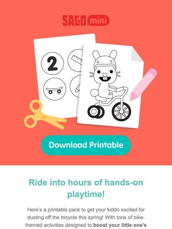 Gear up for a printable all about bikes!
