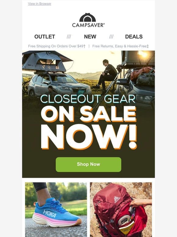 Gear up on Closeouts