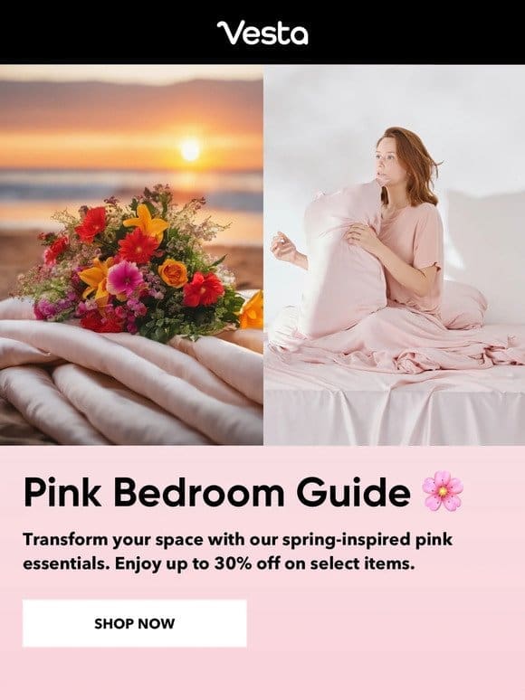 Get 30% Off on Our Beloved Pink Bedding   Stock Limited