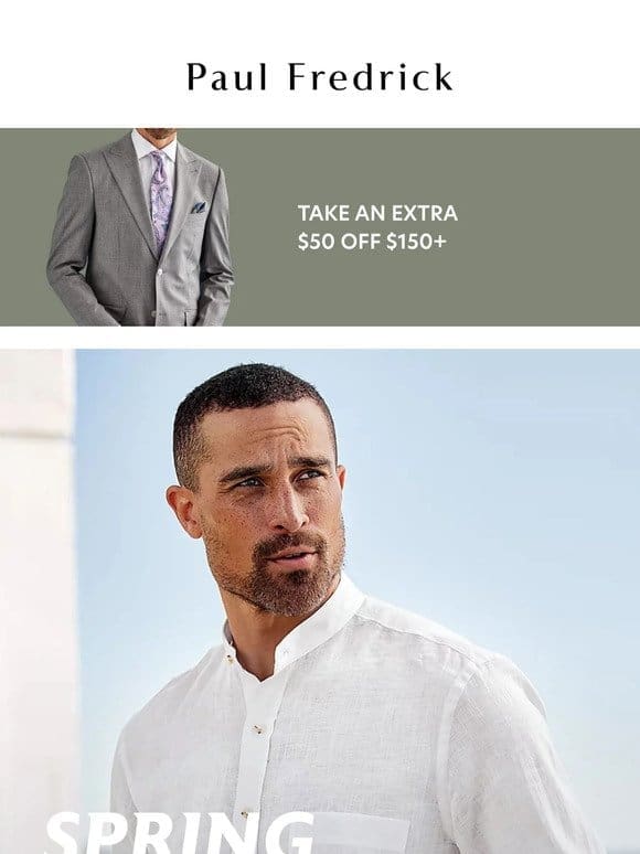 Get $69 linen shirts. Get ahead of the weather.
