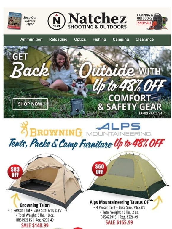 Get Back Outside with Up To 48% Off