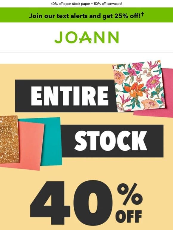 Get CRAFTY with up to 50% off!