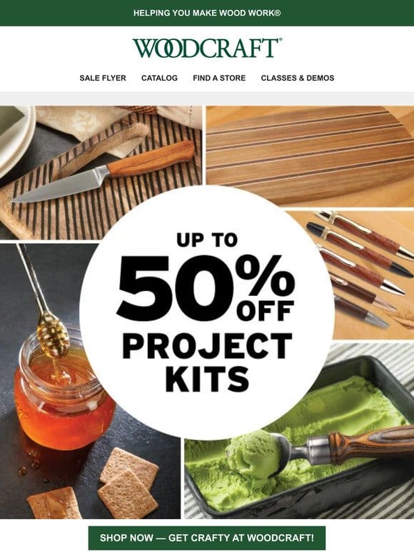 Get Crafty! Save on Project Kits at Woodcraft!
