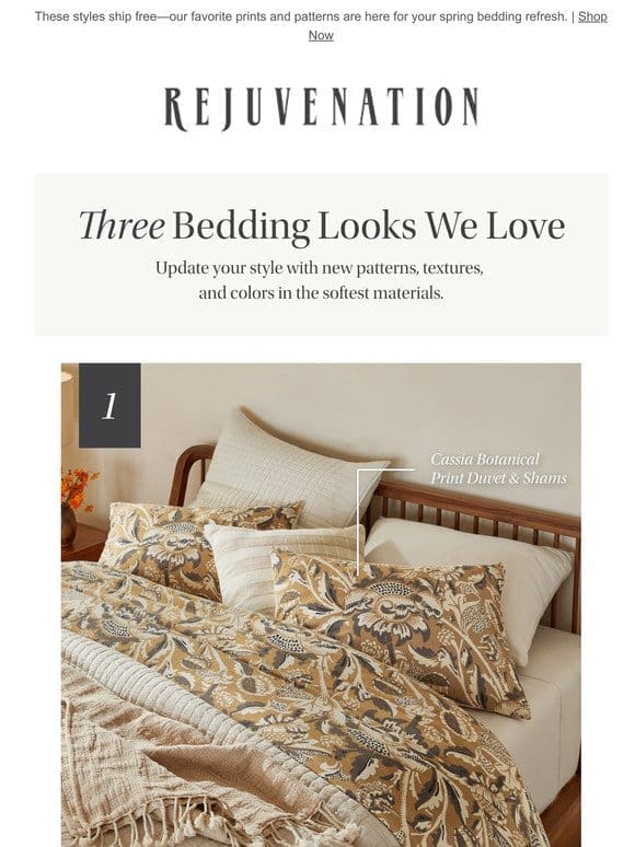 Get Inspired: Three bedding looks we love for spring