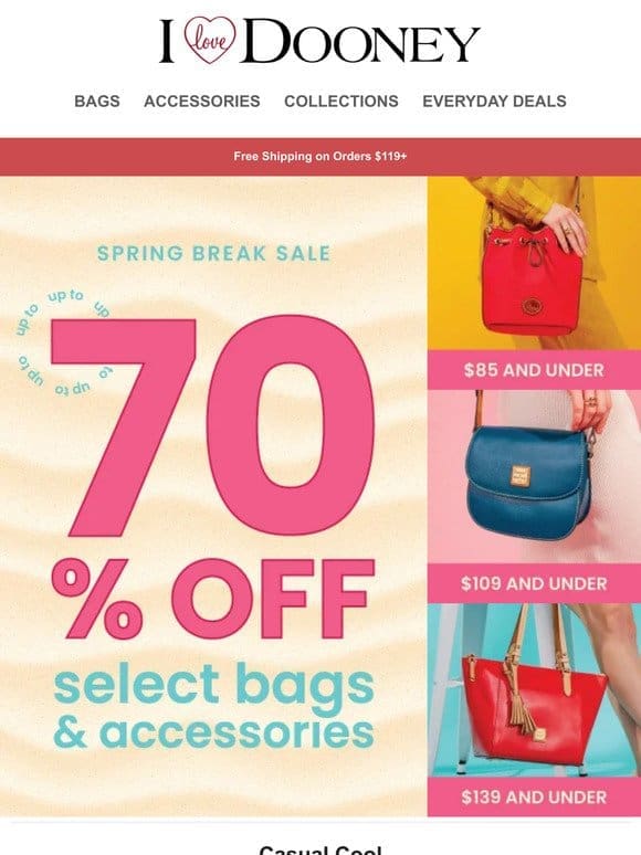 Get Ready for Spring Break With up to 70% Off!