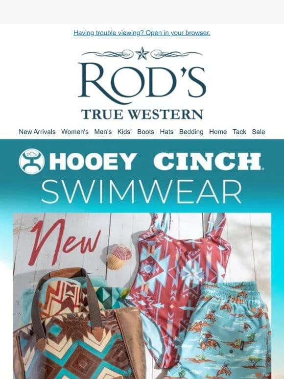 Get Ready for Summer with NEW Western Swimwear From Hooey & Cinch