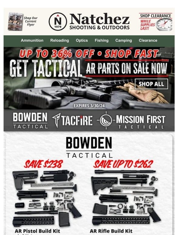 Get Tactical with Up to 36% Off!