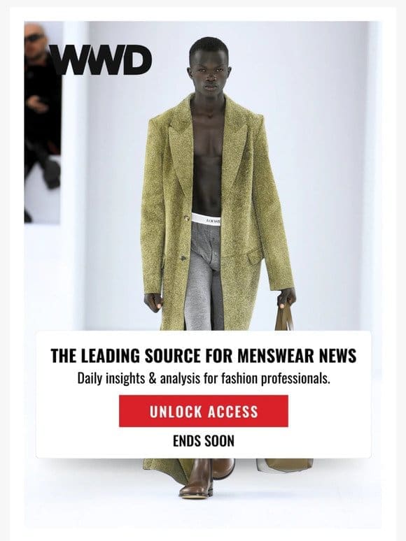 Get comprehensive menswear reporting with a subscription to WWD.
