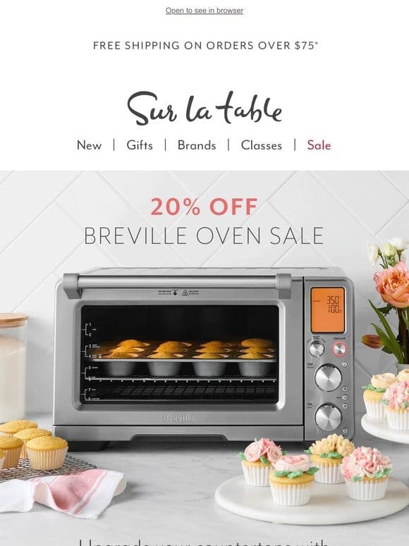 Get it while it’s  ! Breville ovens now 20% off.