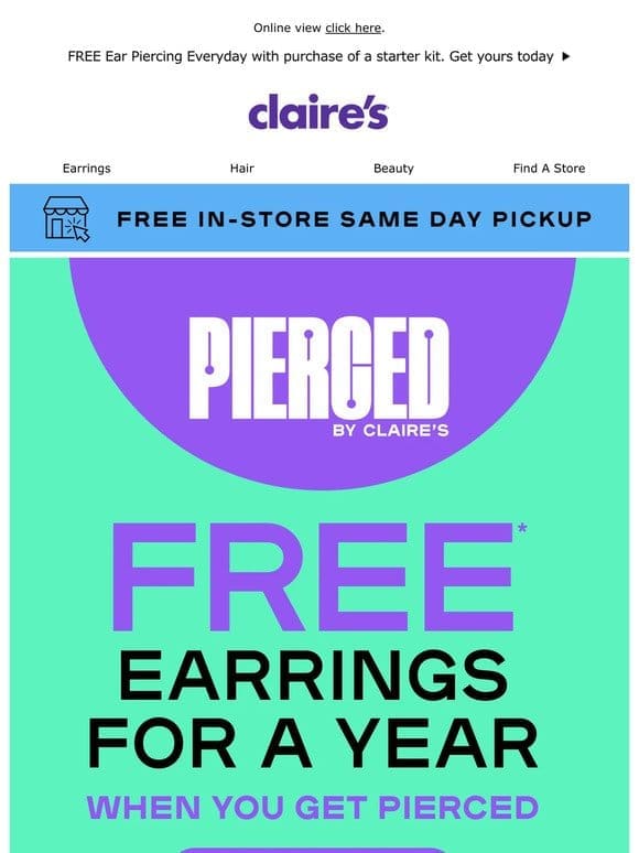 Get pierced in-store just in time for Easter!