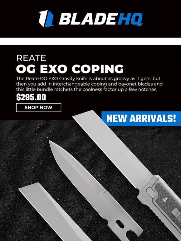 Get the Reate OG EXO with two blades for the price of one!
