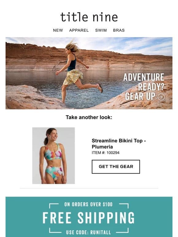 Get the Streamline Bikini Top – Plumeria then get outside!