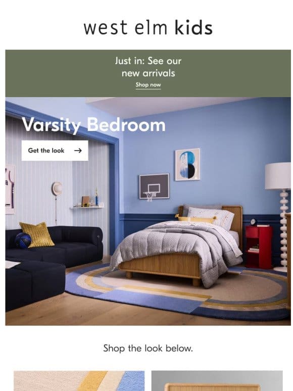Get the look: Varsity Bedroom