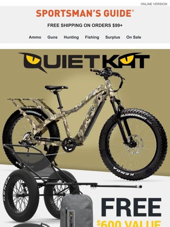 Get up to $600 in Free QuietKat Gear