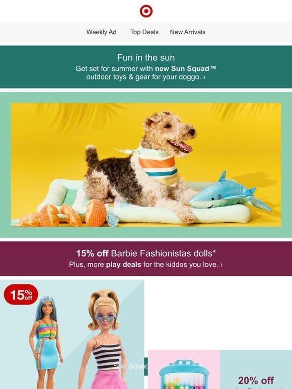 Get your dog set for summer fun ☀️