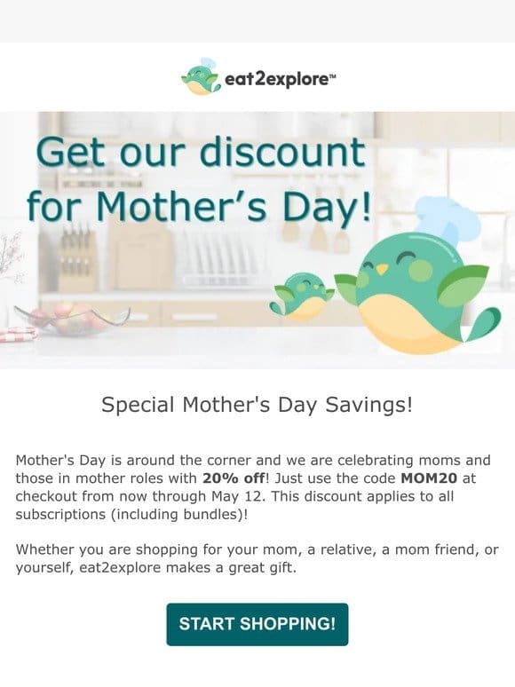 Giving ❤️ to Moms with 20% off!