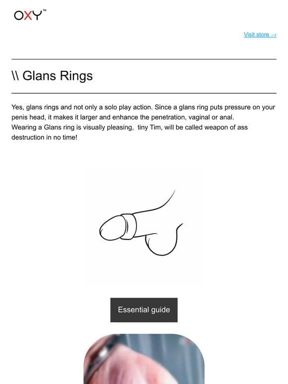 Glans Rings aka daily rub to your willy