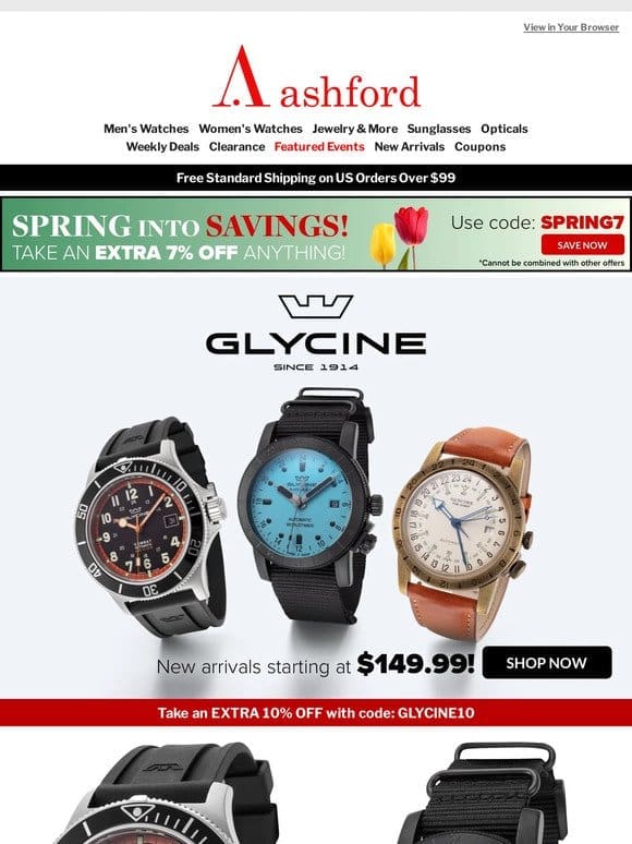 Glycine New Arrivals! Starting at Just $149.99