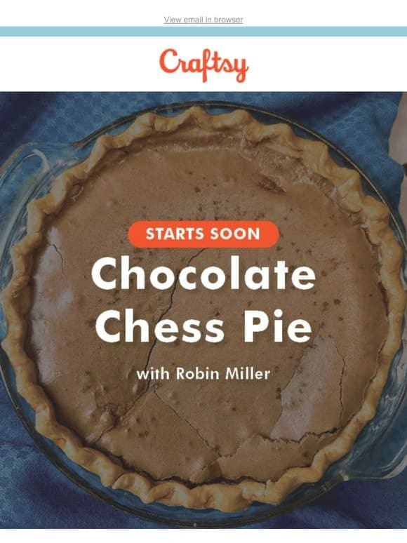 Going LIVE: Chocolate Chess Pie