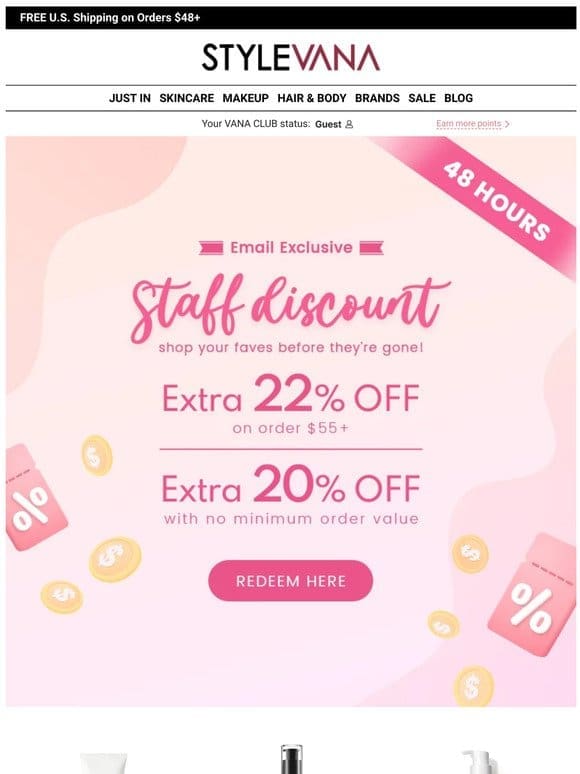 Going once， going twice… EXTRA 22% OFF