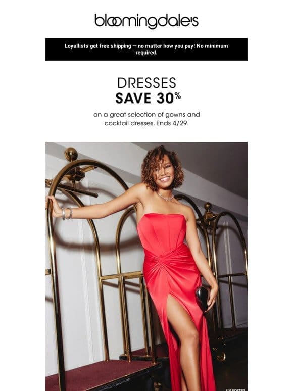 Gowns & cocktail dresses: 30% off