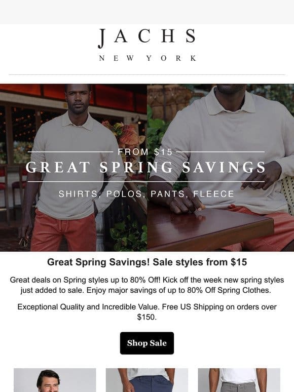Great Savings! Spring Styles from $15