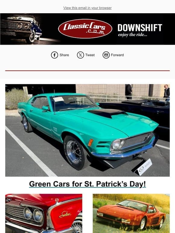Green Cars for St. Patrick’s Day!