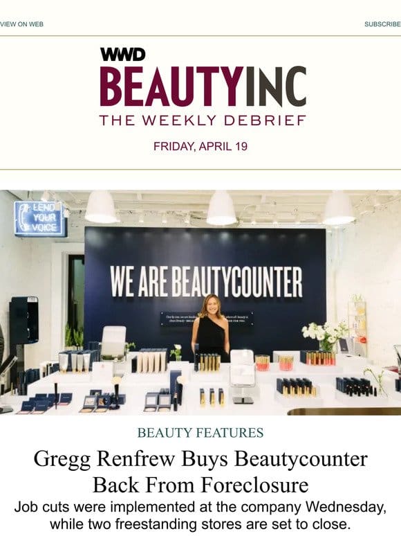 Gregg Renfrew Buys Back Beautycounter