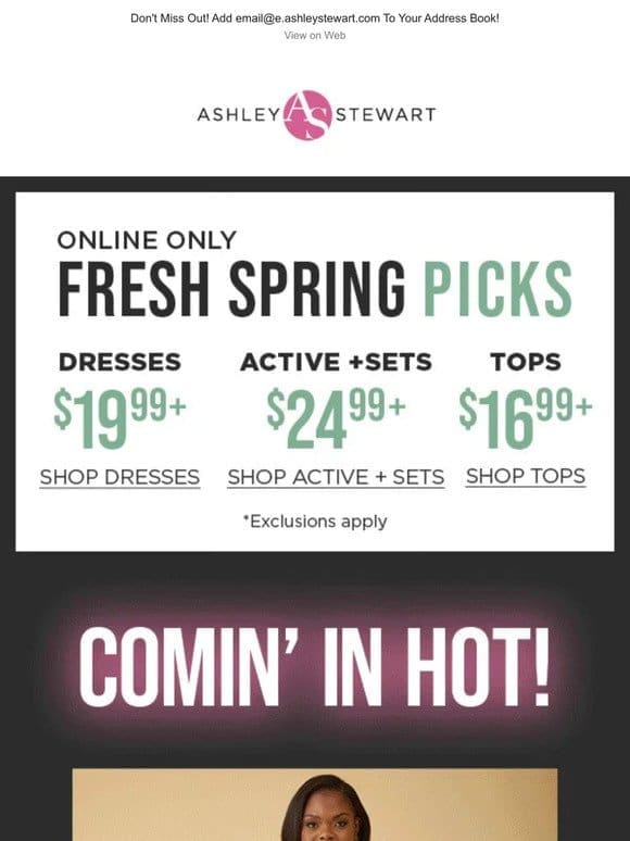 HOT RIGHT NOW   $19.99+ Dresses， $24.99+ Sets， and more!