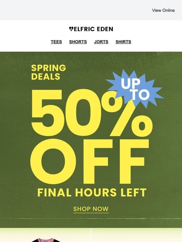 HOURS LEFT! Up To 50% off Ends Tonight!