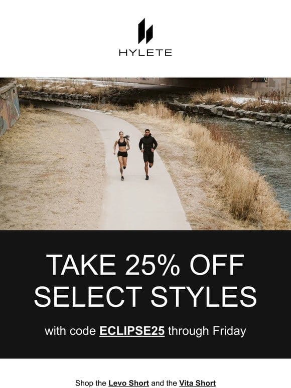 HYLETE Eclipse: 25% Off Your Favorite Shorts Today!