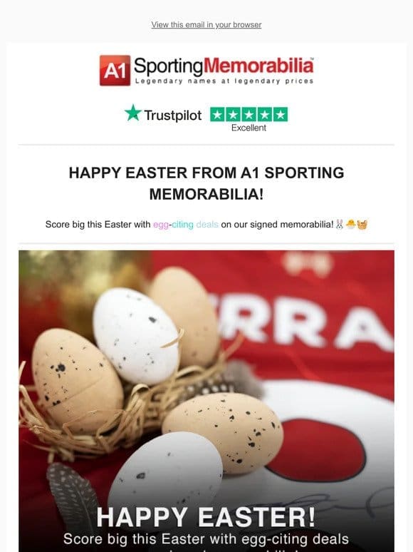 Happy Easter from A1 Sporting Memorabilia
