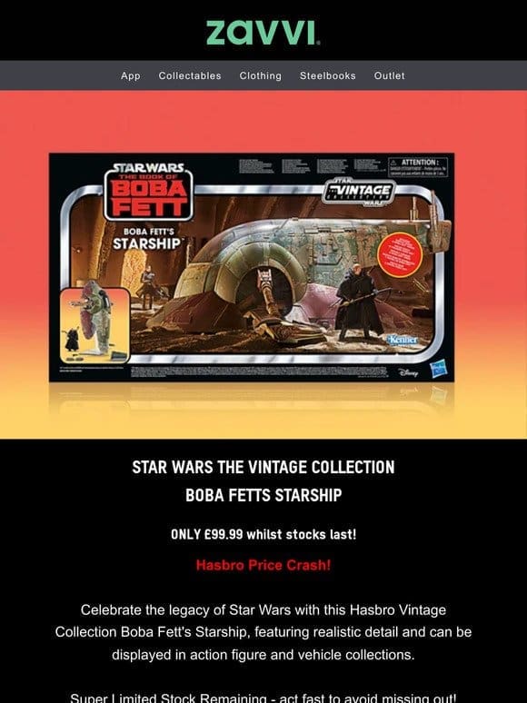 Hasbro Price Crash! Boba Fett’s Starship Only £99.99
