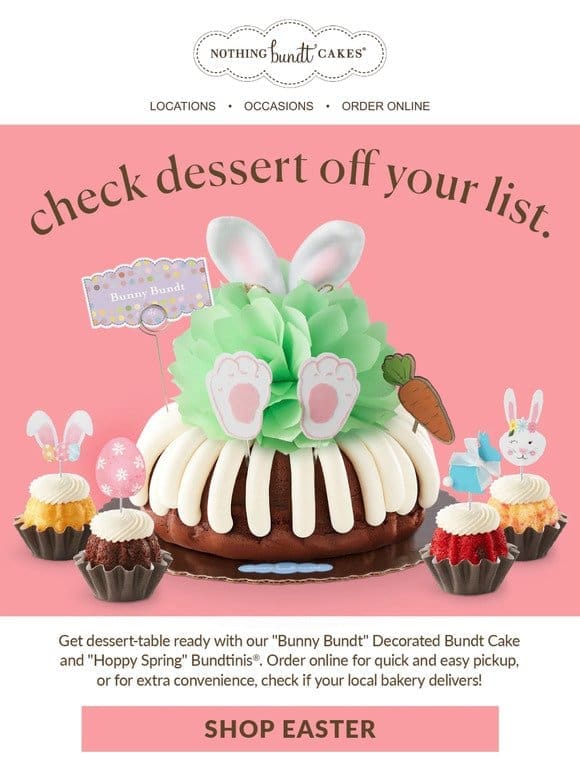 Have You Ordered Your Easter Dessert?